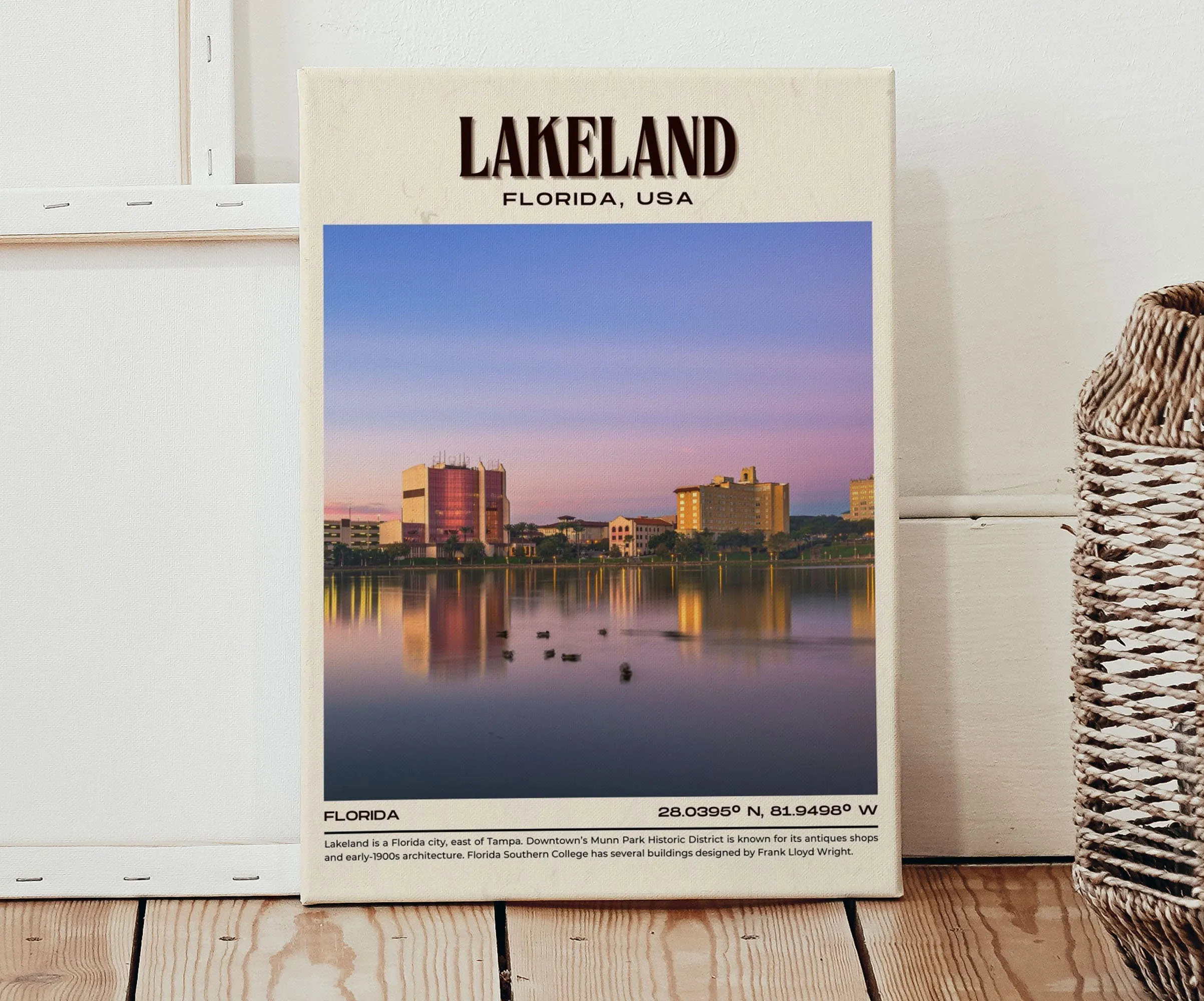 Lakeland Vintage Wall Art, Florida, USA