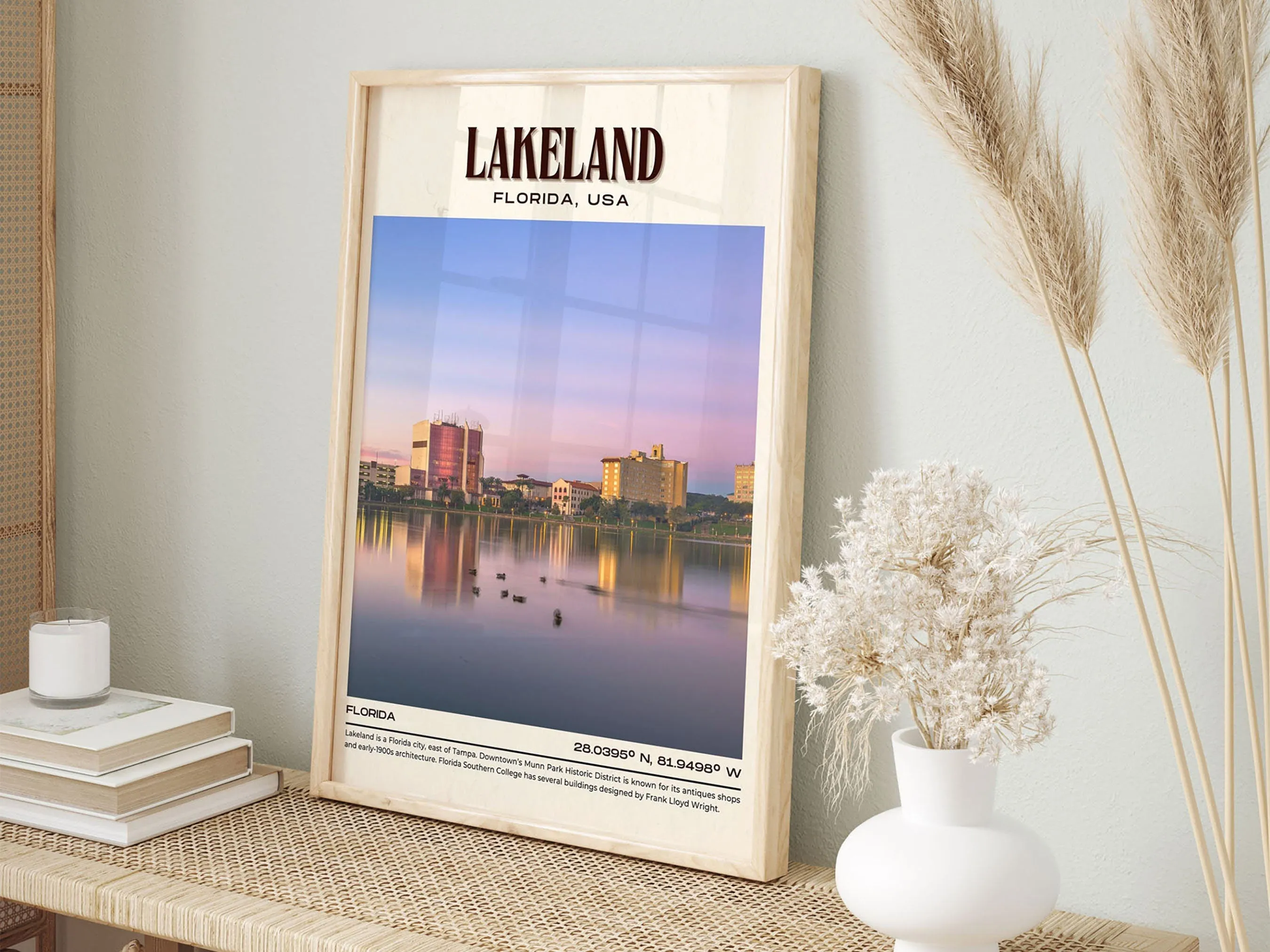Lakeland Vintage Wall Art, Florida, USA