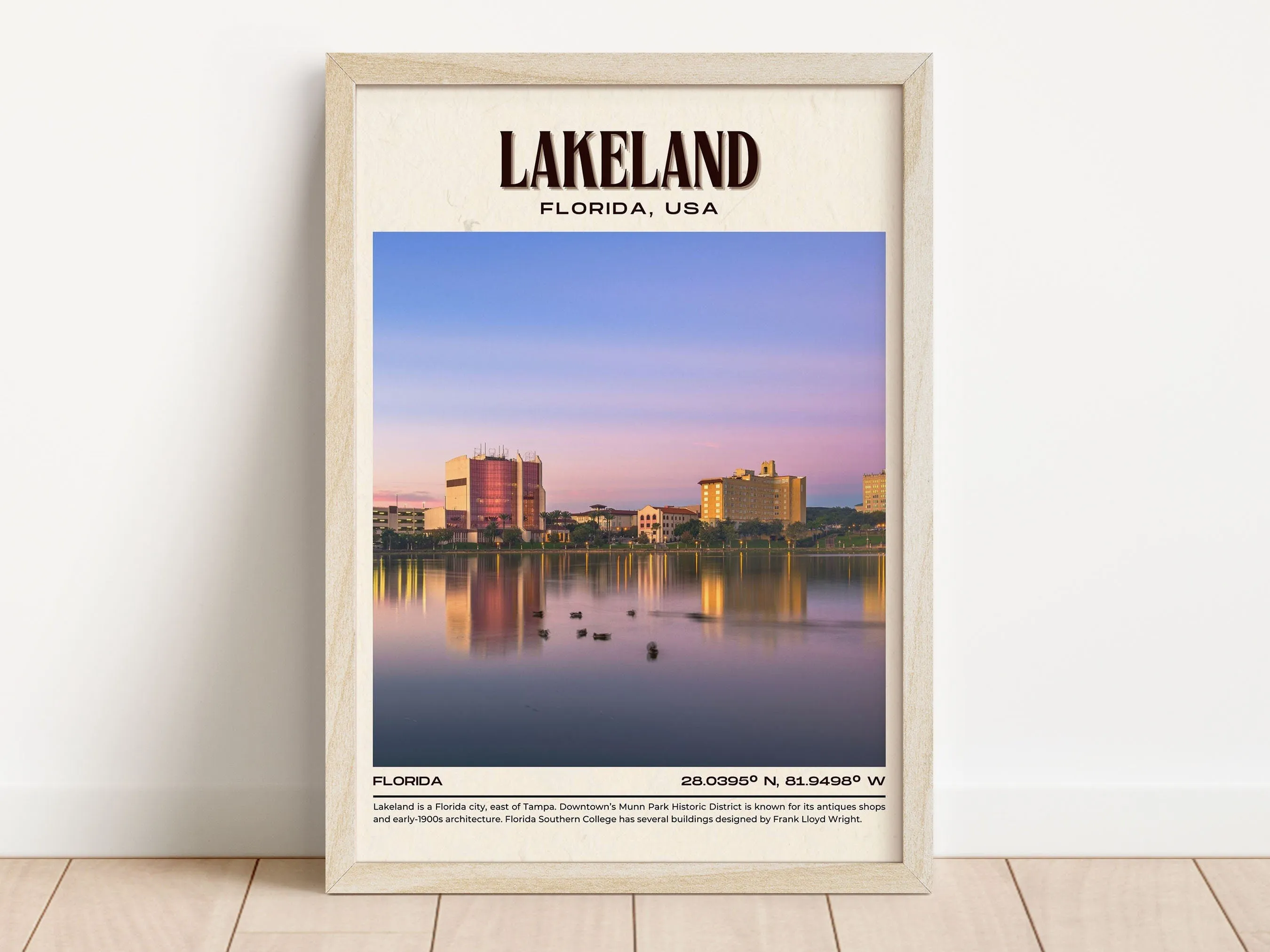 Lakeland Vintage Wall Art, Florida, USA