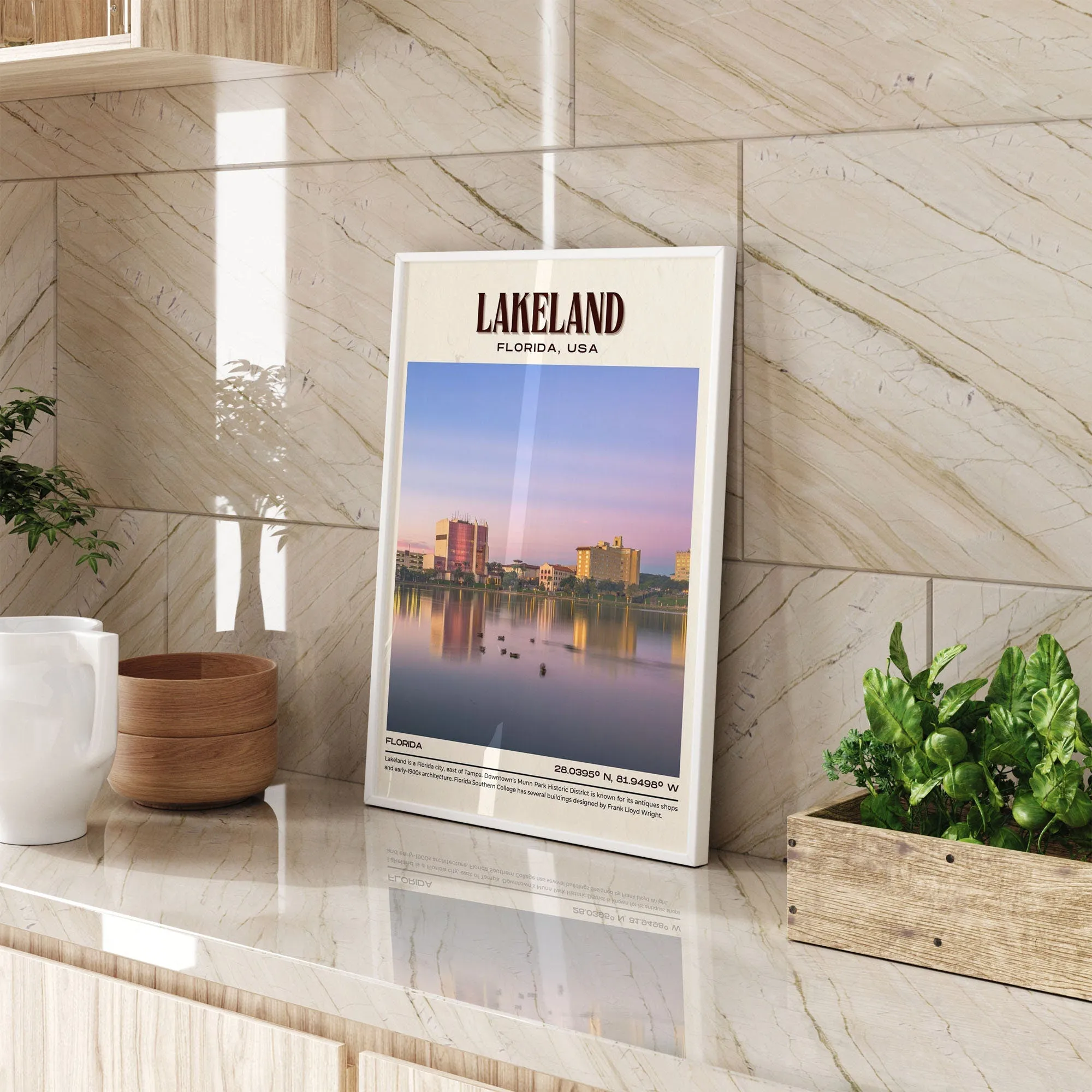 Lakeland Vintage Wall Art, Florida, USA