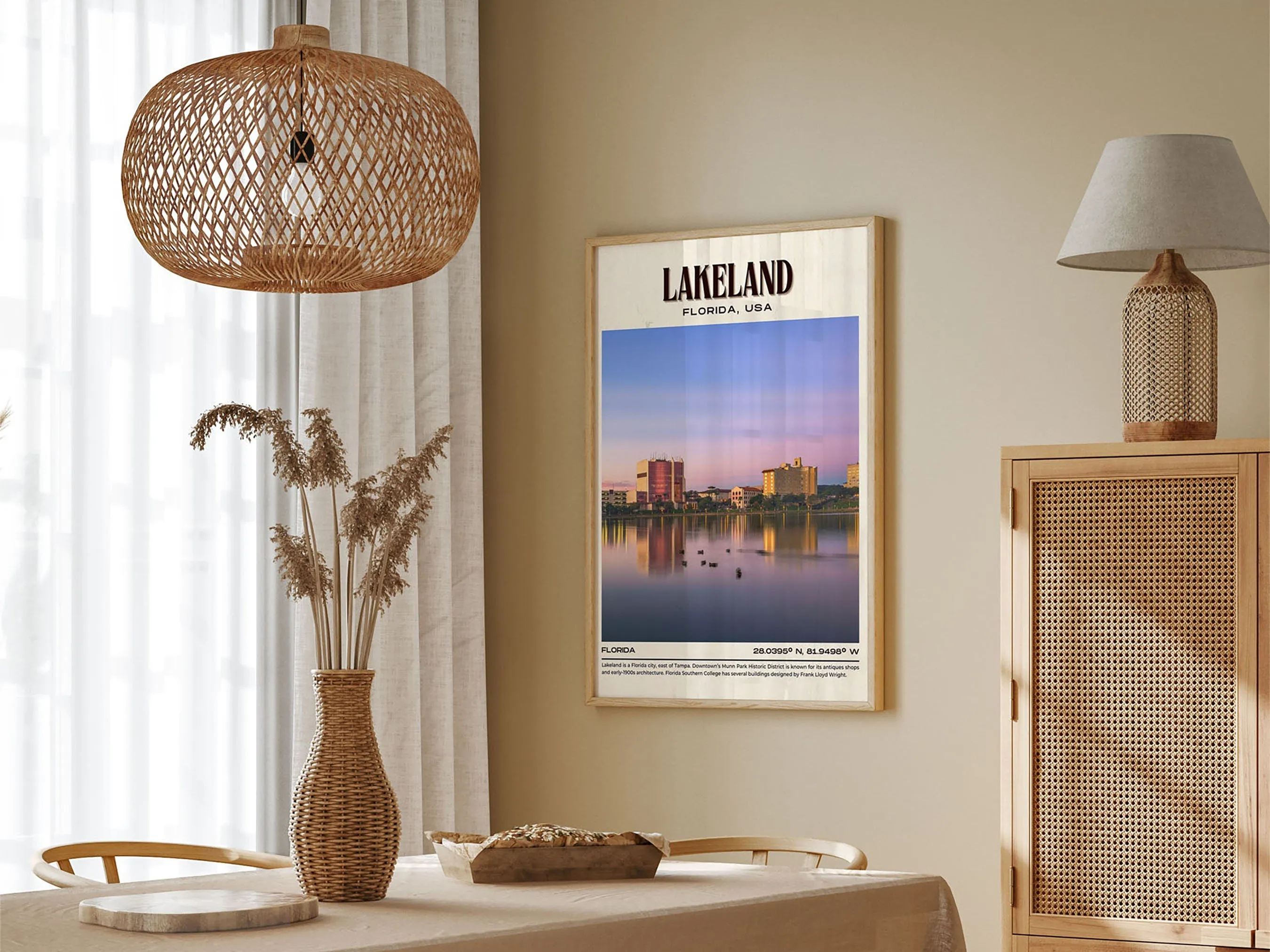 Lakeland Vintage Wall Art, Florida, USA