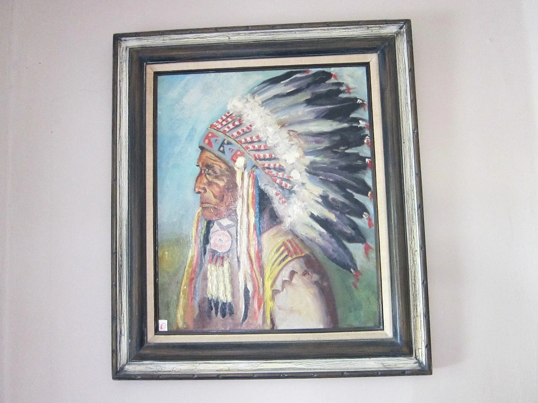 Lakota Indian Chief Oil Painting -  Red Cloud
