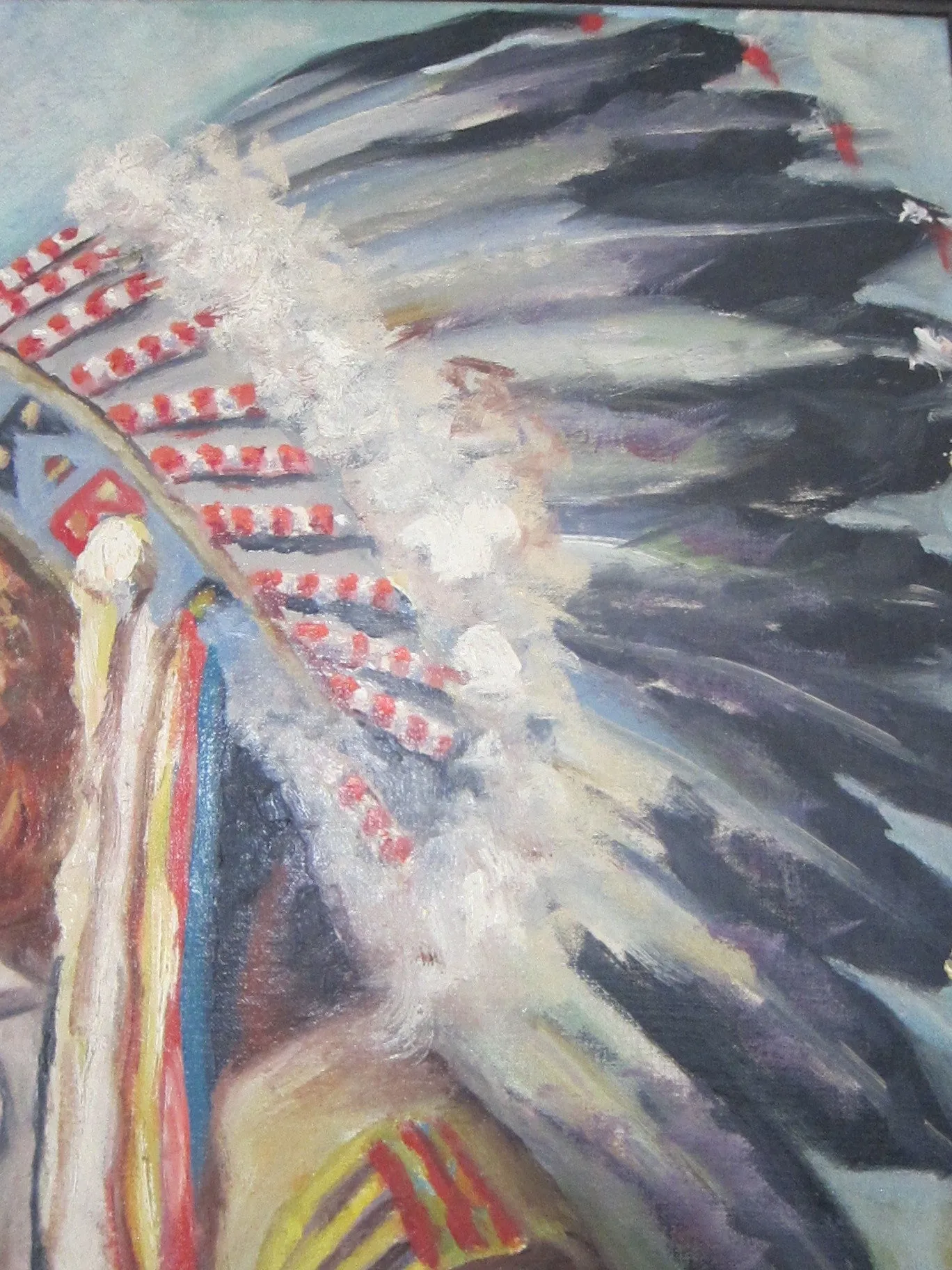 Lakota Indian Chief Oil Painting -  Red Cloud