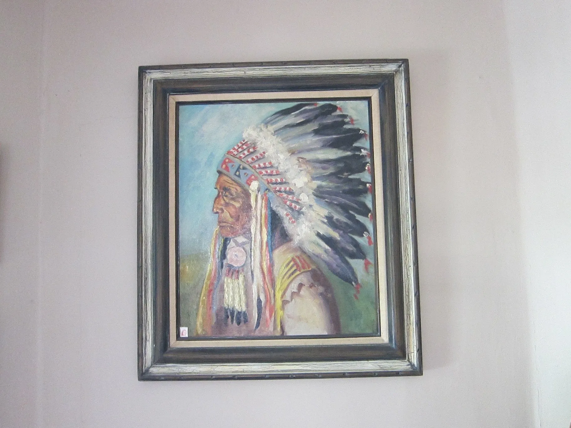 Lakota Indian Chief Oil Painting -  Red Cloud