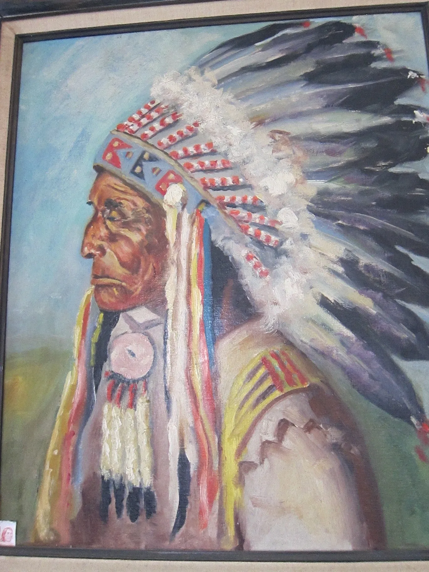 Lakota Indian Chief Oil Painting -  Red Cloud