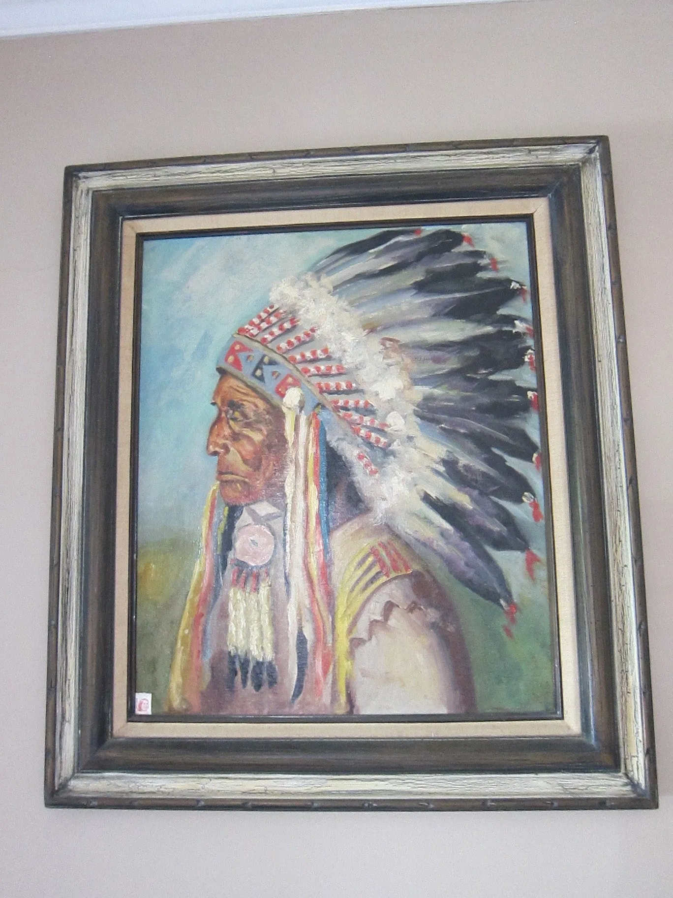 Lakota Indian Chief Oil Painting -  Red Cloud