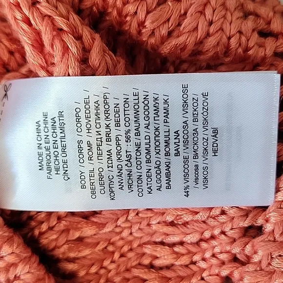 Lauren Ralph Lauren Canyon Orange Sweater Size XL NWT