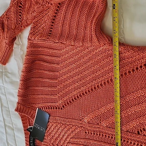 Lauren Ralph Lauren Canyon Orange Sweater Size XL NWT