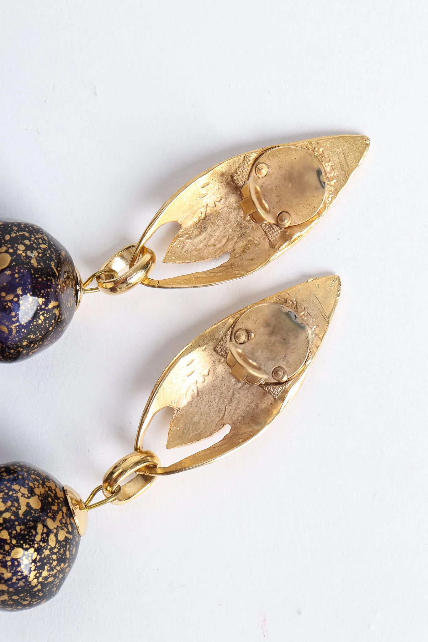 Leaf Ball Drop Earrings