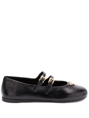 Leather ballet flats