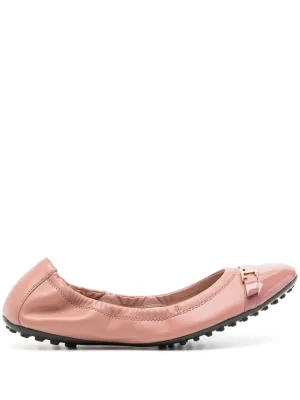 Leather ballet flats