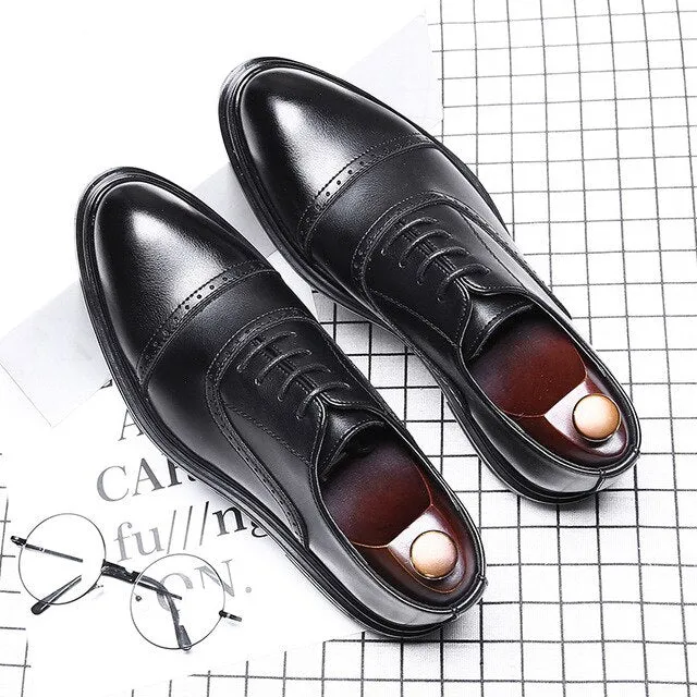 Leather Shoes Male Korean Version of the Trend of Men's British Casual Dress Business Shoes