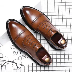 Leather Shoes Male Korean Version of the Trend of Men's British Casual Dress Business Shoes
