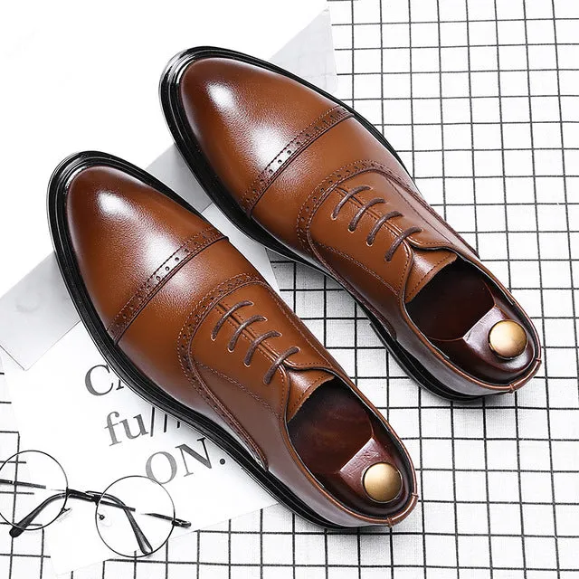 Leather Shoes Male Korean Version of the Trend of Men's British Casual Dress Business Shoes