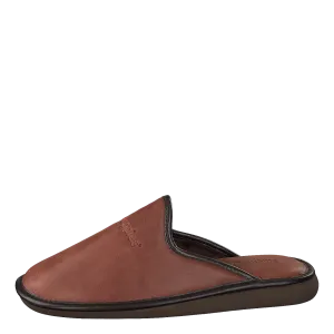 Leather Slipper Cognac