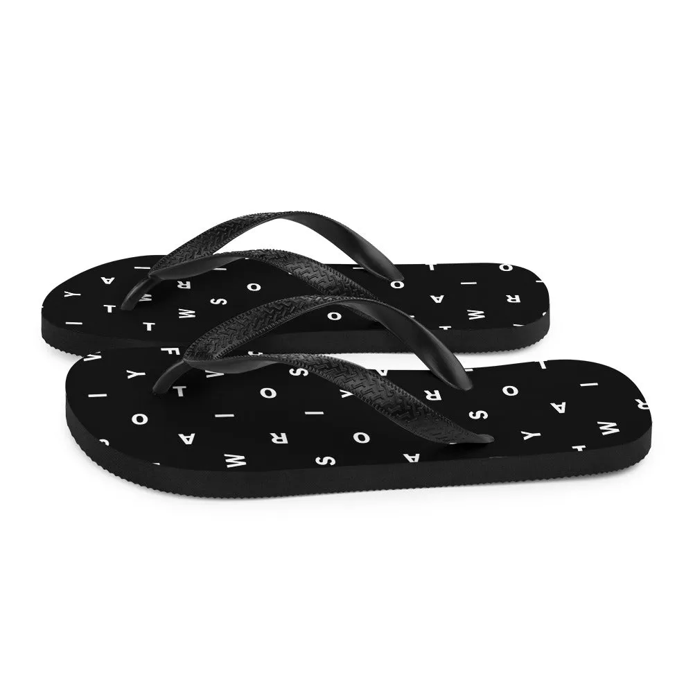 Letter Black - Inspired By Taylor Swift - Sustainably Made Flip-Flops