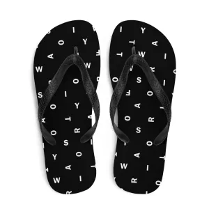 Letter Black - Inspired By Taylor Swift - Sustainably Made Flip-Flops