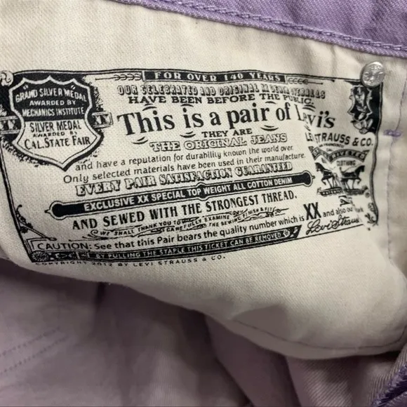 Levi’s 501 Women’s Purple Shorts