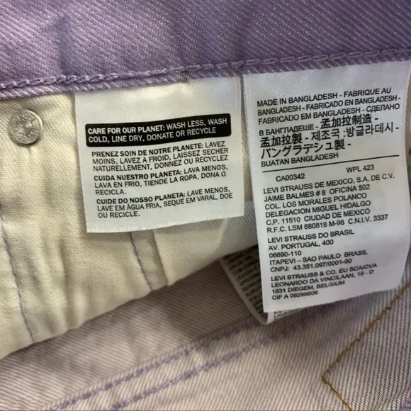Levi’s 501 Women’s Purple Shorts