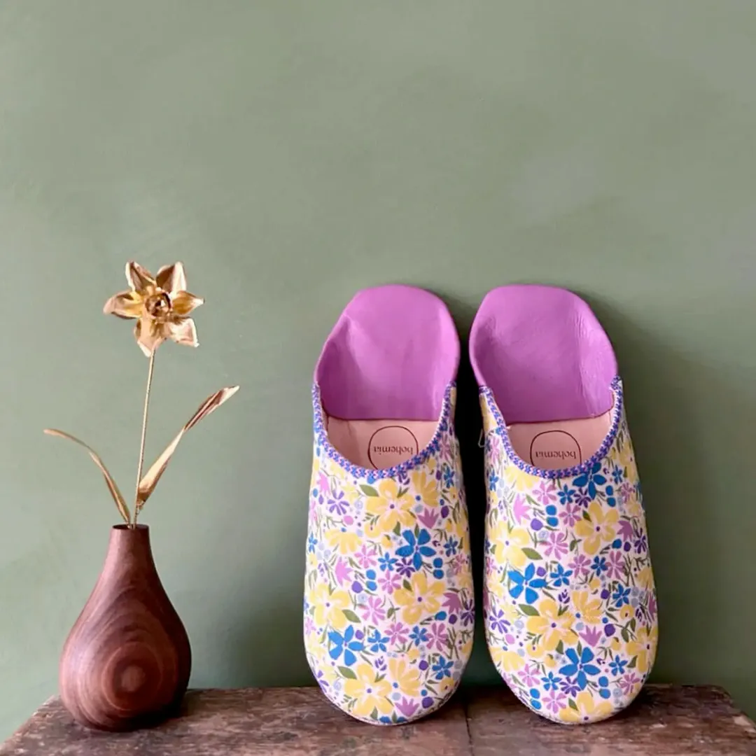 Liberty Print Large Babouche Slippers