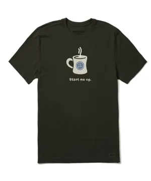Life is Good Start Me Up Short Sleeve Tee - Charcoal