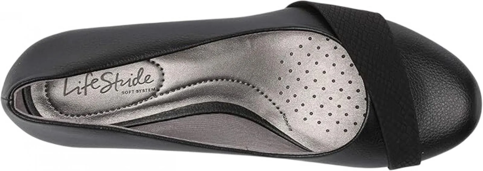 Lifestride Womens Pull On Dylan Flats 167634e4a7dc1b Black 12W