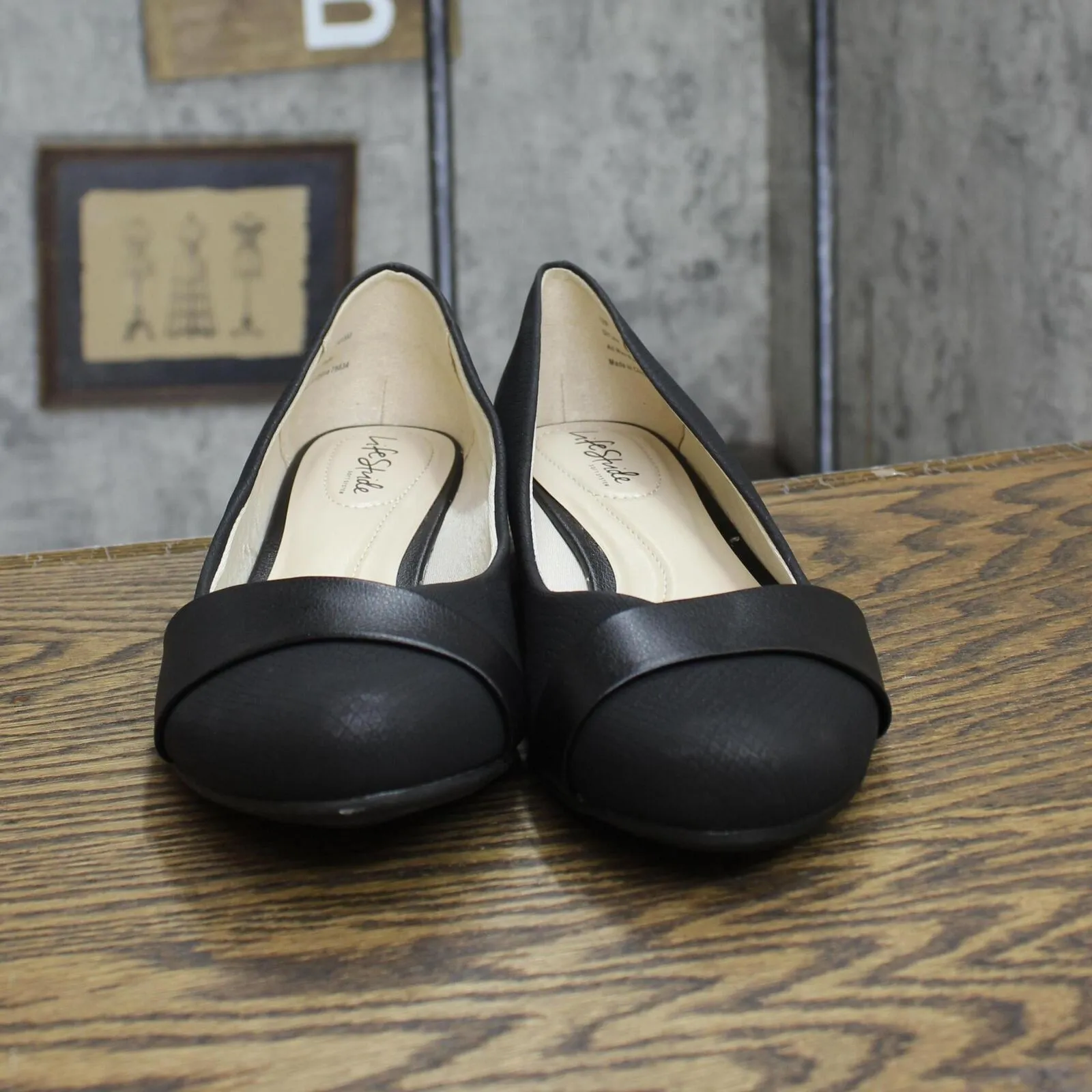 Lifestride Womens Pull On Dylan Flats 167634e4a7dc1b Black 12W