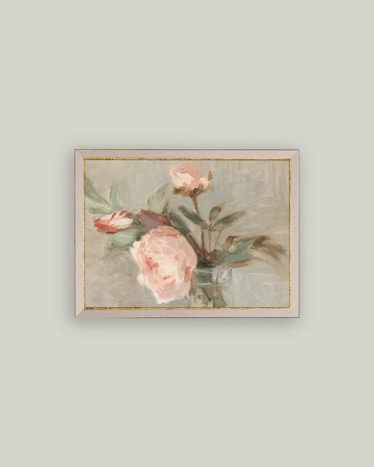 Light Pink Roses Framed Artwork 11x15