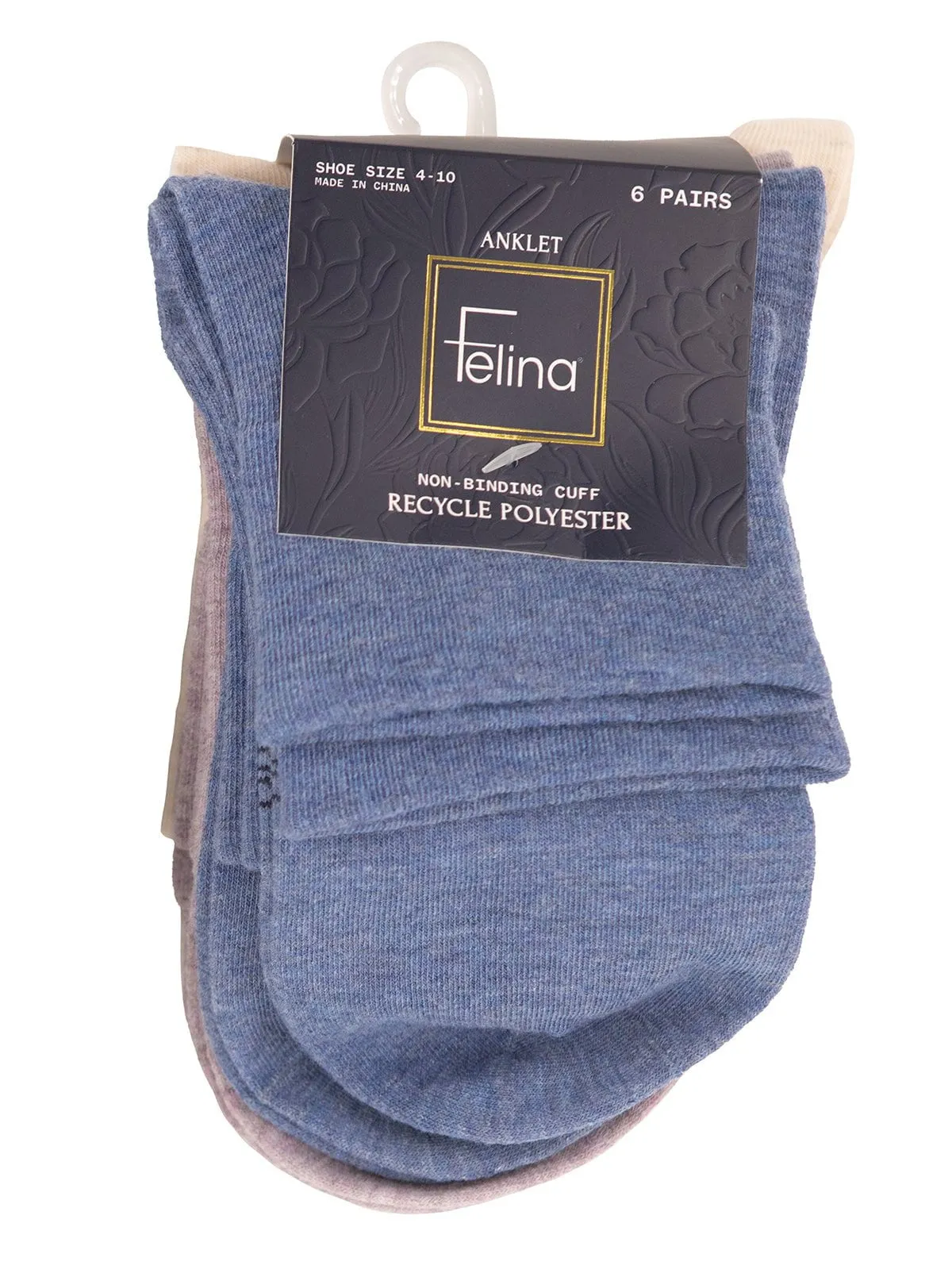 Lightweight Non- Binding Top Anklet Sock 6-Pack