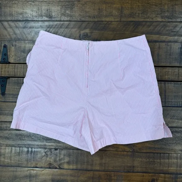 Lilly Pulitzer Faye Seersucker Capri Coral Pink Preppy Ruffle Feminine Skort 10
