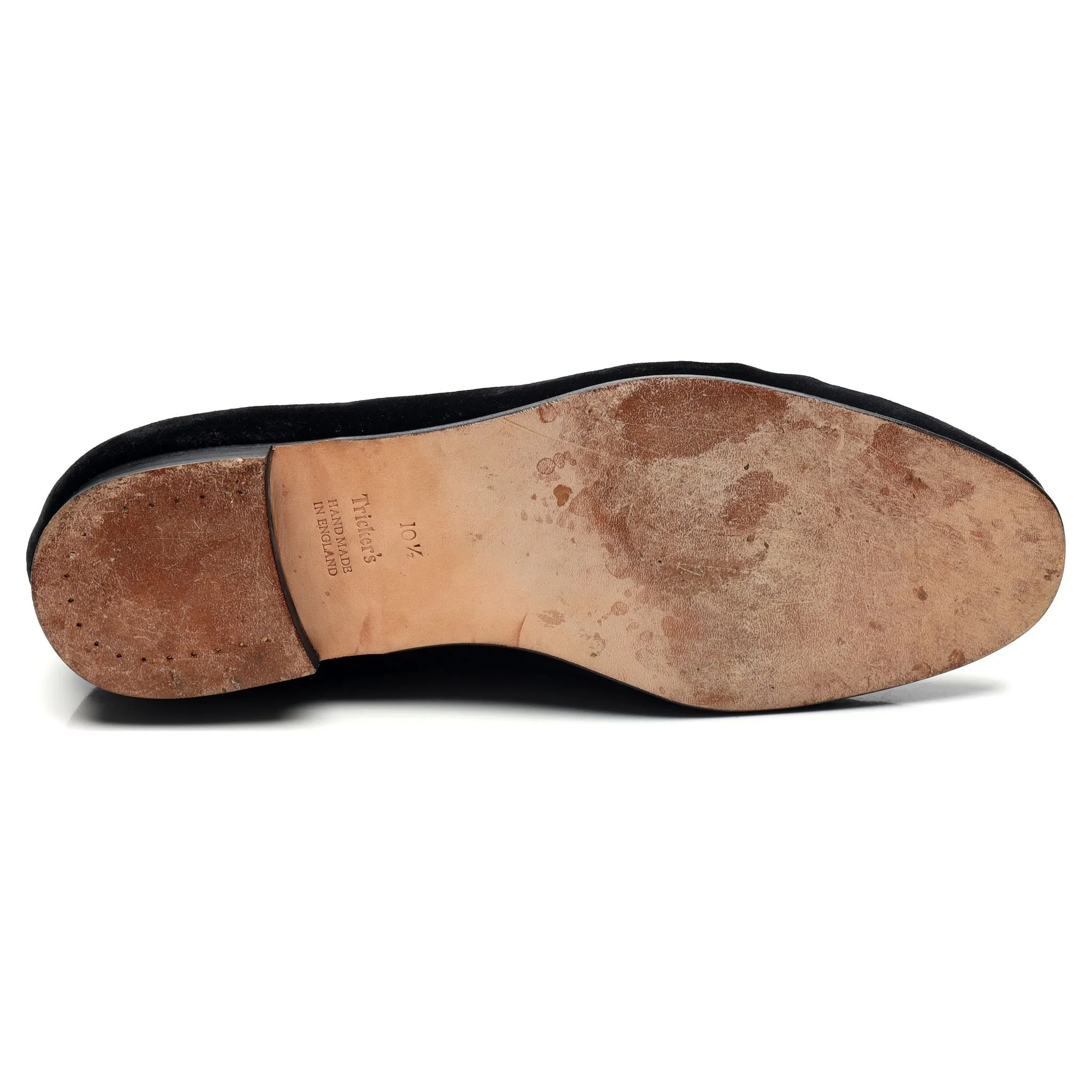 'Lion' Black Velvet Slippers UK 10.5