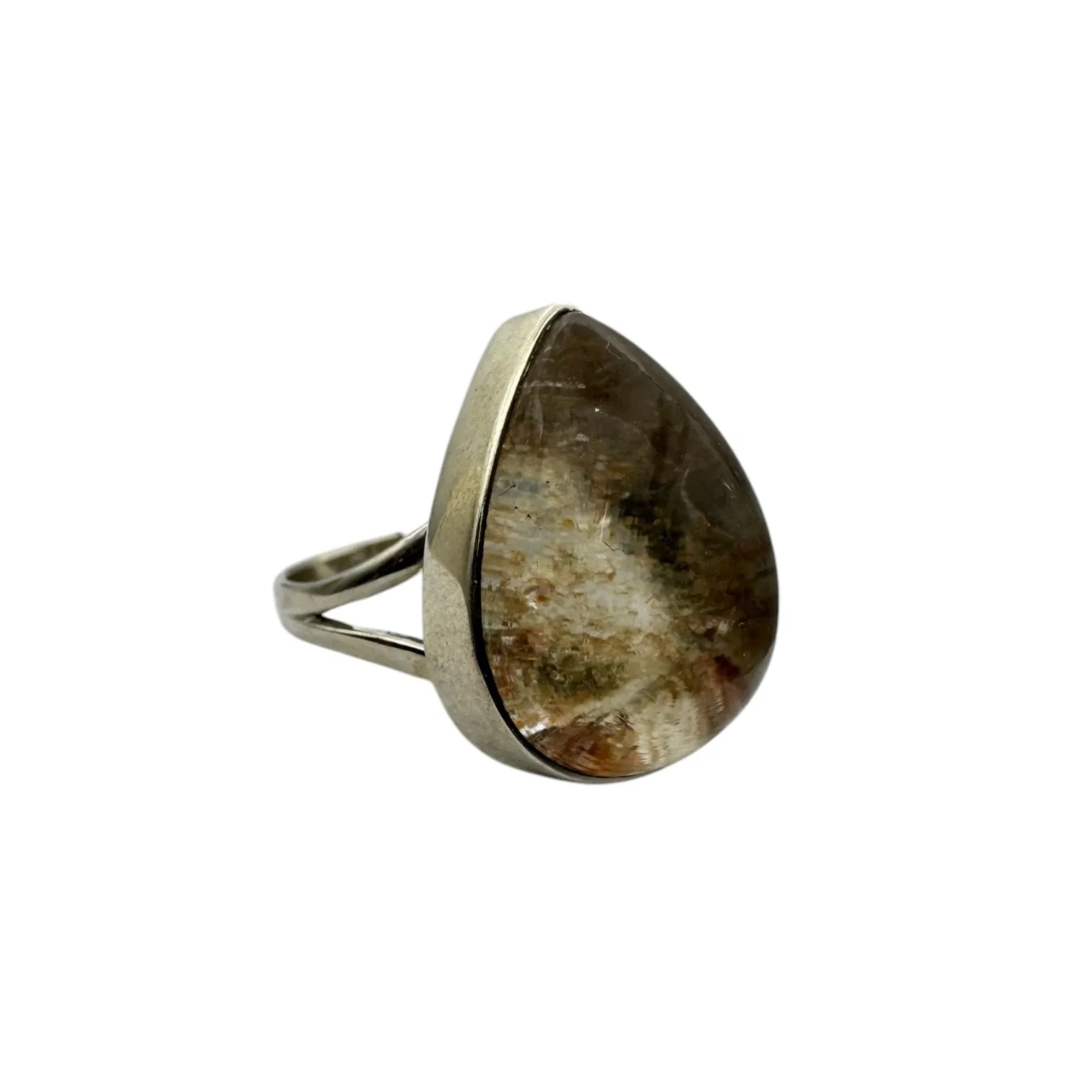 Lodolite Garden Quartz Solid 925 Sterling Silver Ring 7