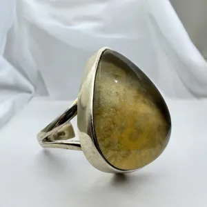 Lodolite Garden Quartz Solid 925 Sterling Silver Ring 7