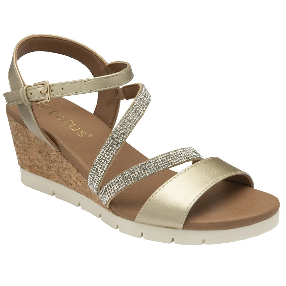 Lotus Goldie Gold Sandals