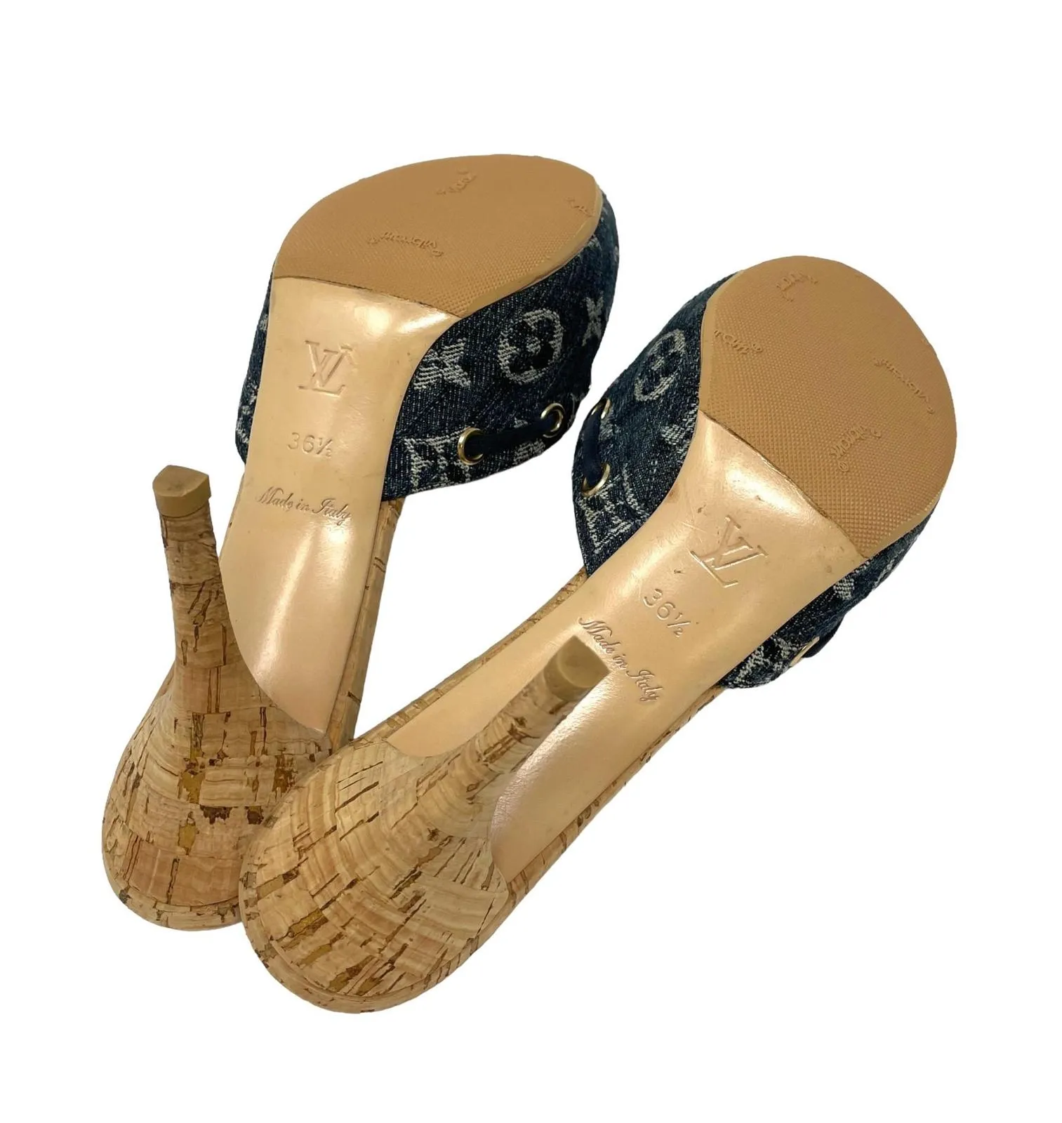 Louis Vuitton Denim Platform Heels