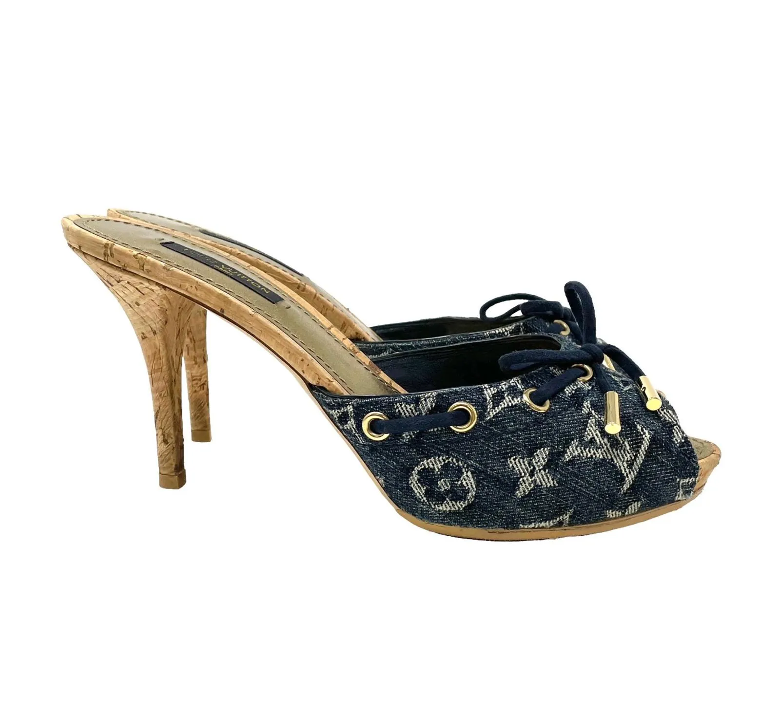 Louis Vuitton Denim Platform Heels
