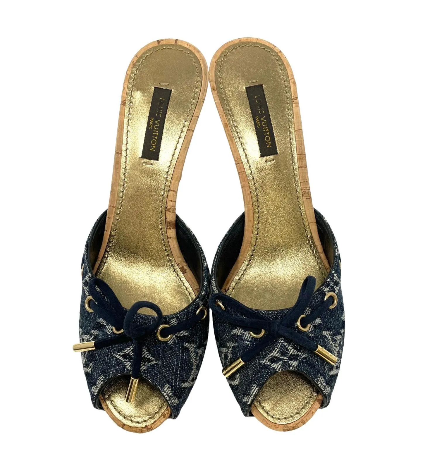 Louis Vuitton Denim Platform Heels