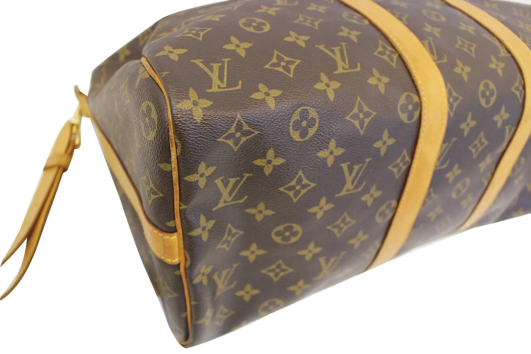 LOUIS VUITTON Keepall 45 Bandouliere Monogram Duffle Travel Bag