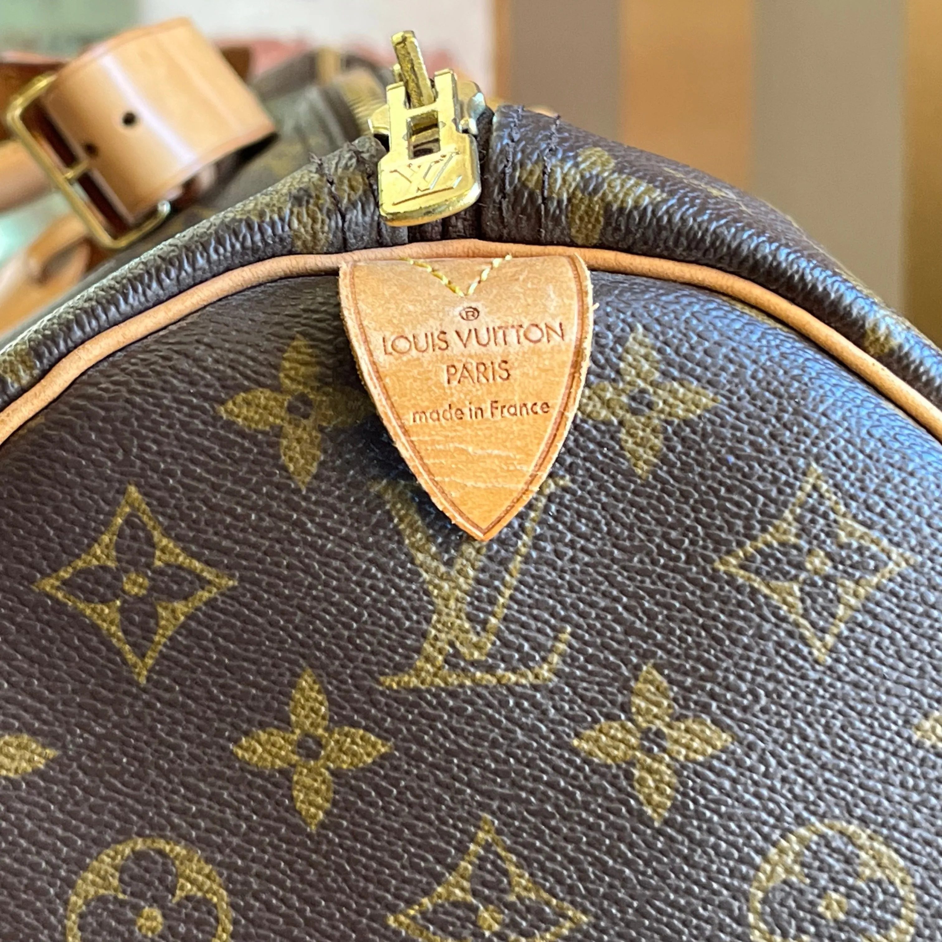 LOUIS VUITTON Keepall 60 Brown Monogram Canvas Vintage Duffle Bag TS3901