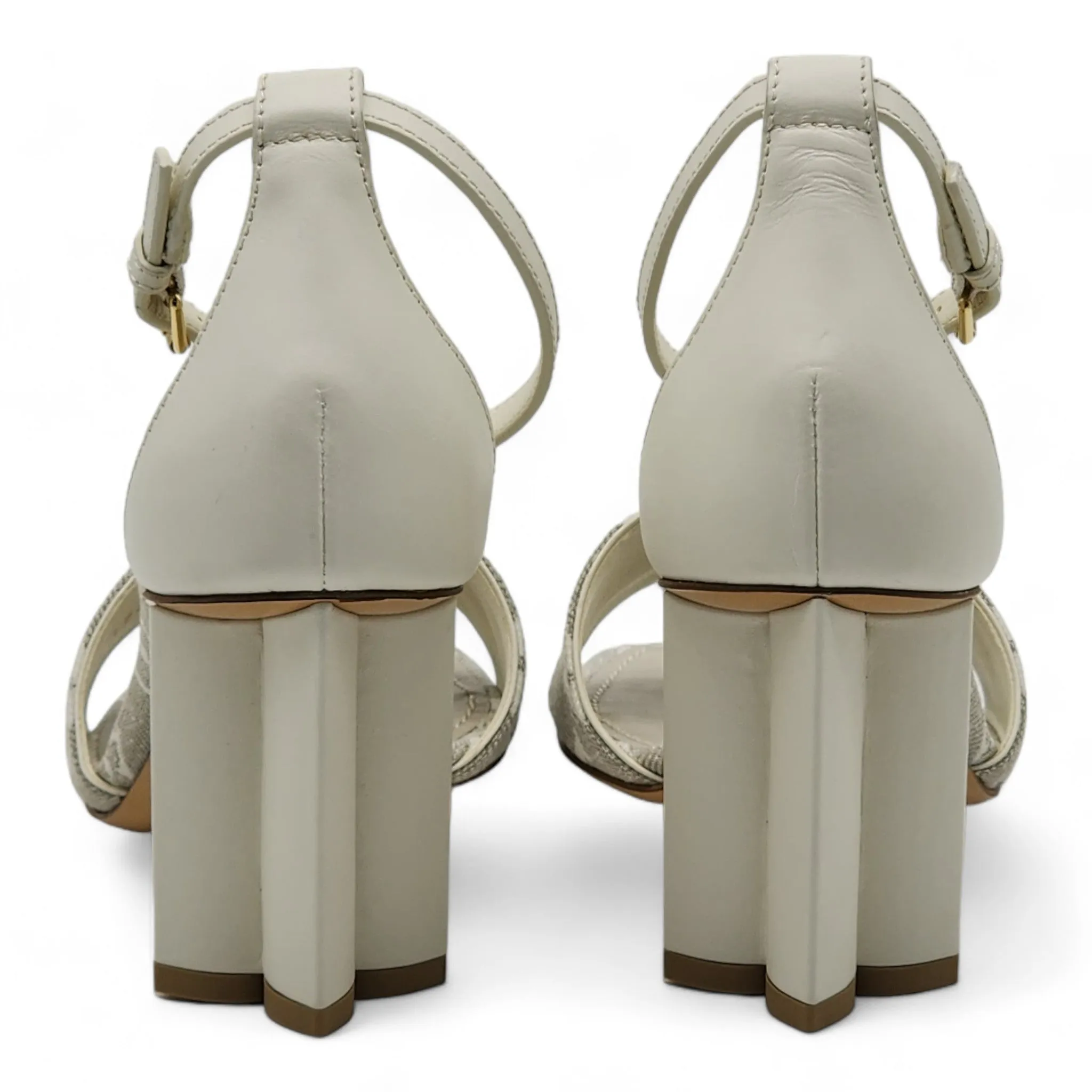 Louis Vuitton Monogram Denim Silhouette Sandals in Ivory (36.5)