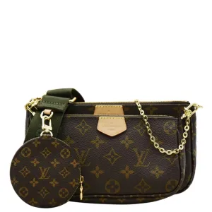 LOUIS VUITTON Multi Pochette Accessoires Monogram Canvas Crossbody Bag Brown