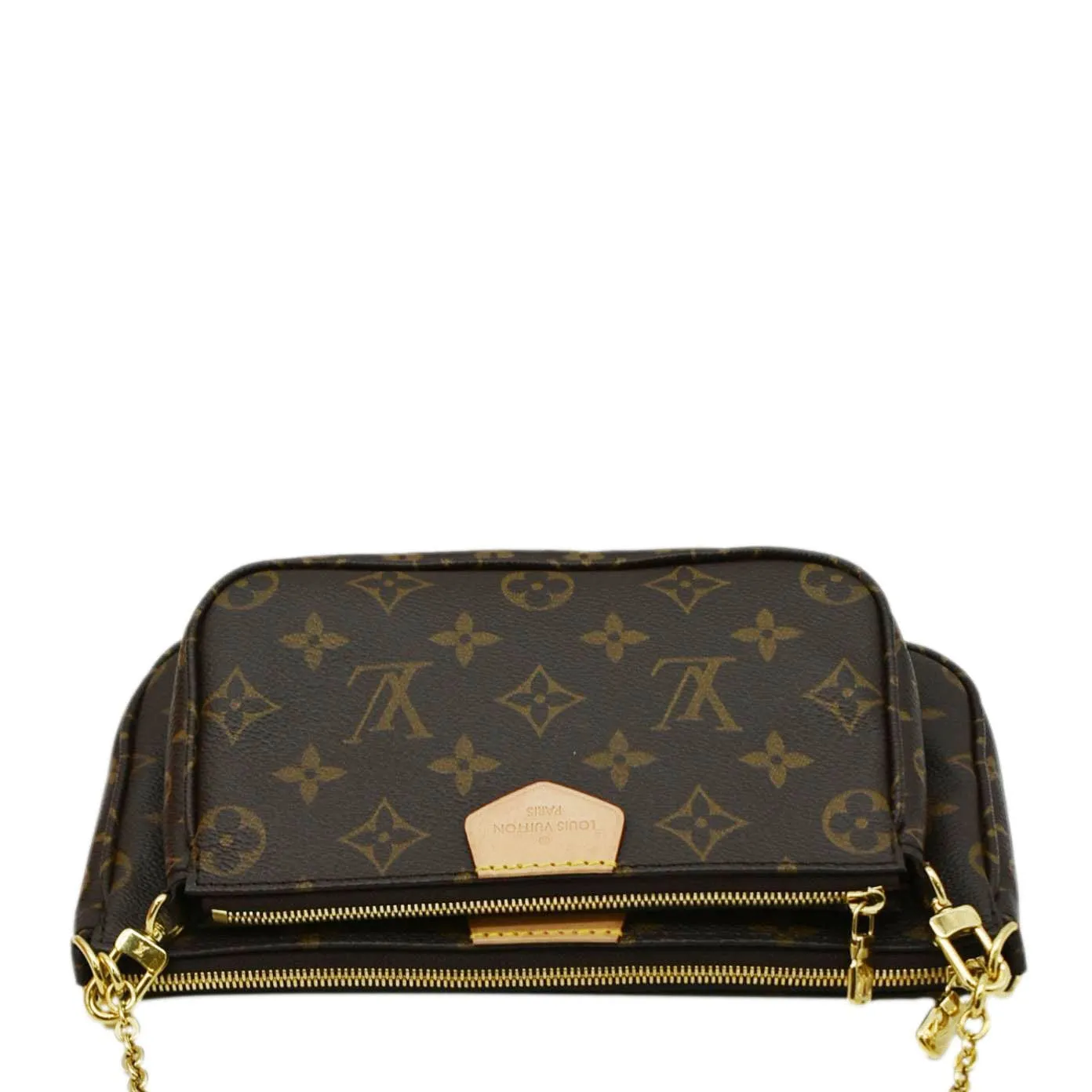 LOUIS VUITTON Multi Pochette Accessoires Monogram Canvas Crossbody Bag Brown