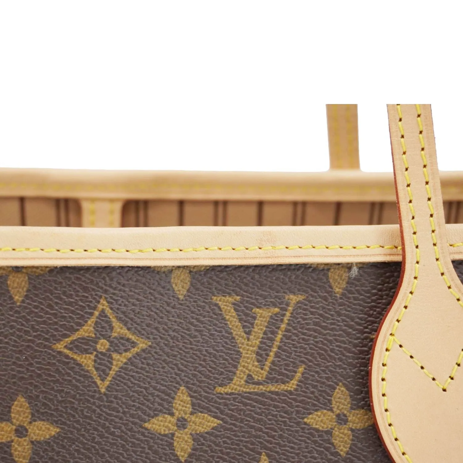 LOUIS VUITTON Neverfull MM Monogram Canvas Tote Bag Brown