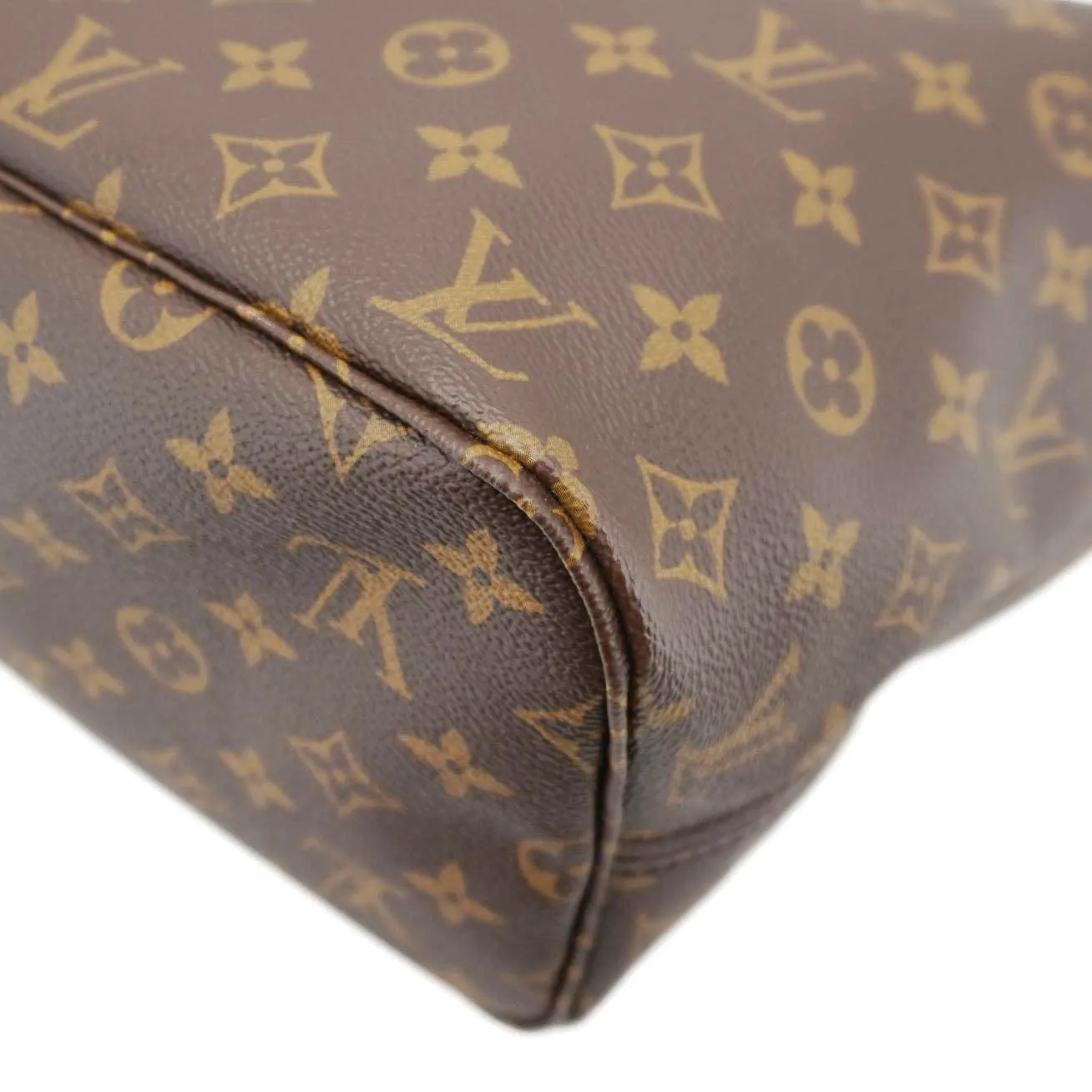 LOUIS VUITTON Neverfull MM Monogram Canvas Tote Bag Brown