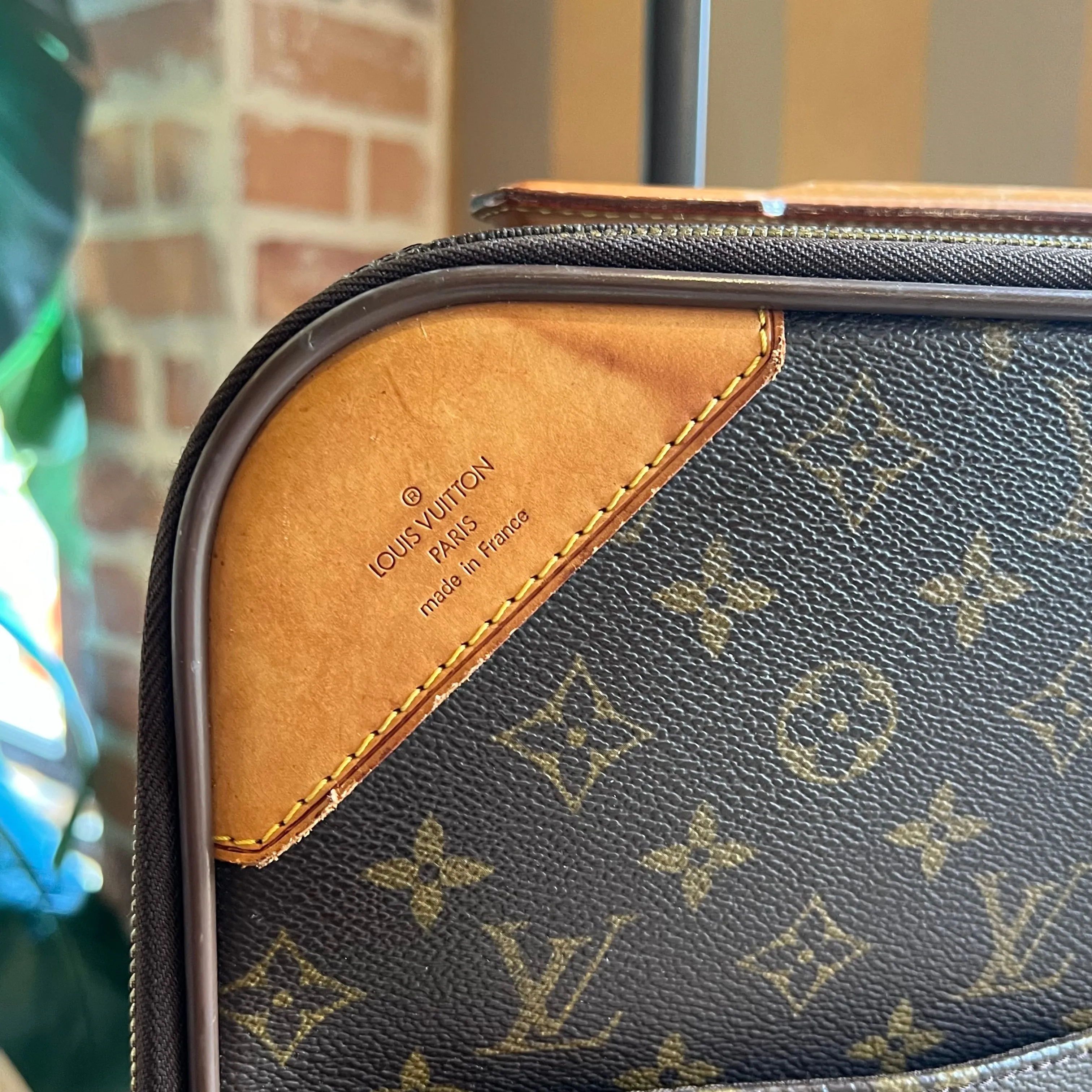 LOUIS VUITTON Pegase 50 Brown Monogram Canvas Suitcase