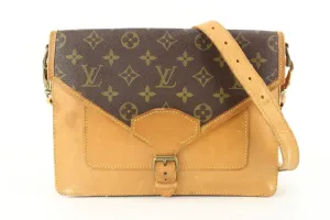 Louis Vuitton Rare Vintage Monogram Sac Biface Flap Bag with Key 16lv37