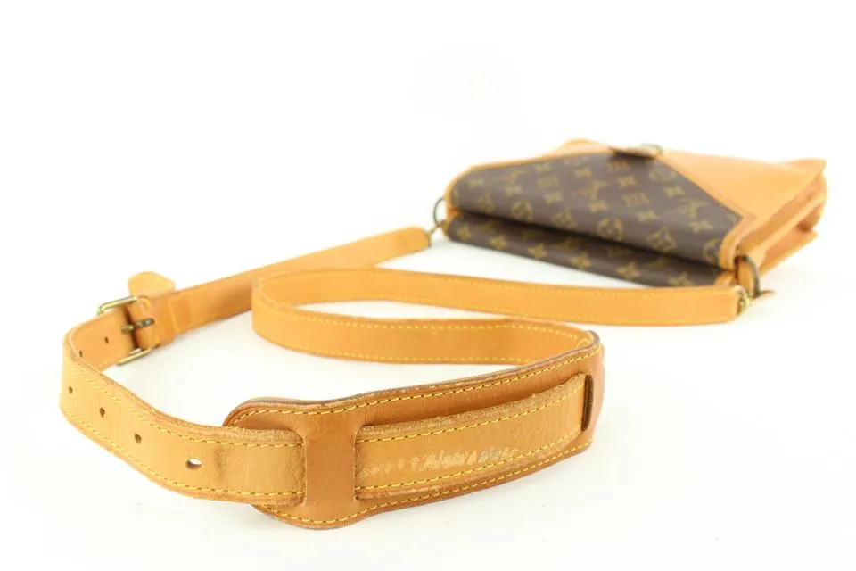 Louis Vuitton Rare Vintage Monogram Sac Biface Flap Bag with Key 16lv37