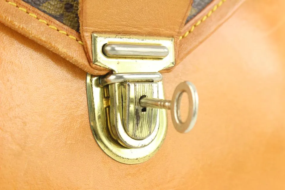 Louis Vuitton Rare Vintage Monogram Sac Biface Flap Bag with Key 16lv37