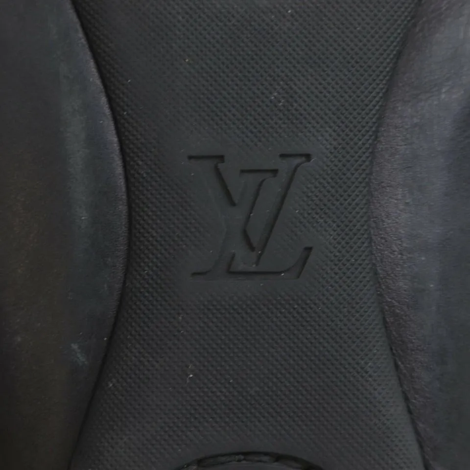 Louis Vuitton Size 36.5 Womens Black LEather Gold Dice Cube Ballerina Flats 862898