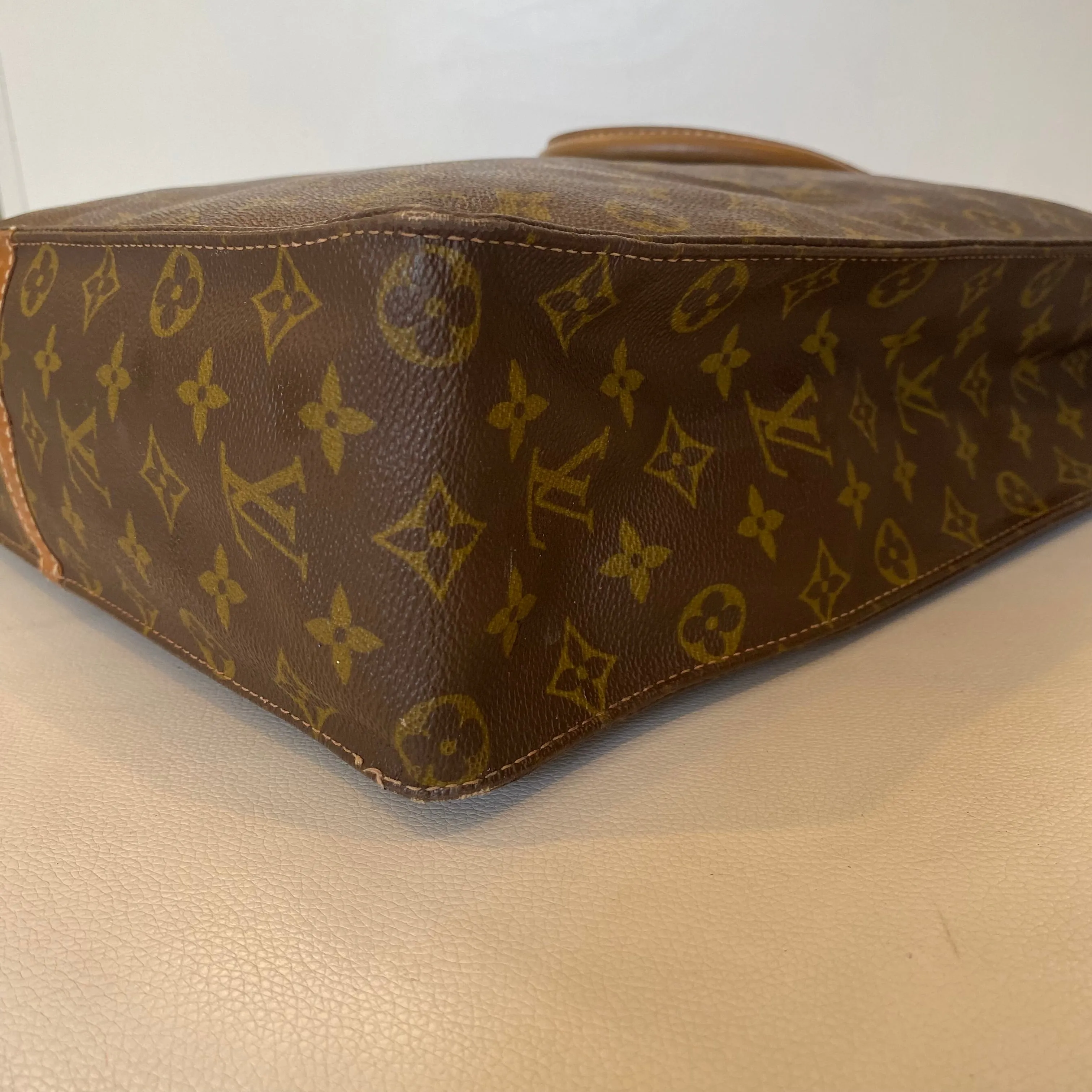 LOUIS VUITTON Vintage Sac Plat Brown Monogram Canvas Tote